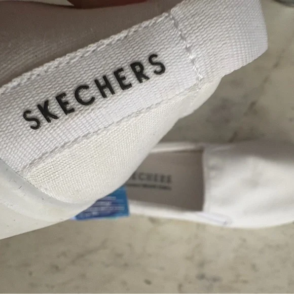 NWT Skechers White Slip-On Shoes - Picture 5 of 10